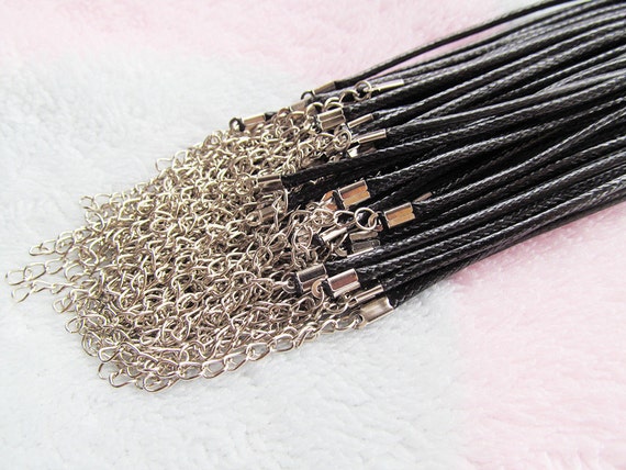 2 mm 17-18インチ 11色 ワックススネークネックレスビーズコード