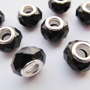 Vintage Style Black Faceted Acrylic Spacer Beads,Bracelet Beads,Necklace Beads,DIY Accessory Jewelry Making Beads
