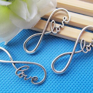 13mmx38mm Antique Silver tone/Antique Bronze Love Infinity Connector Pendant Charm/Finding,Bracelet & Necklace Charm,DIY Jewelry Accessory