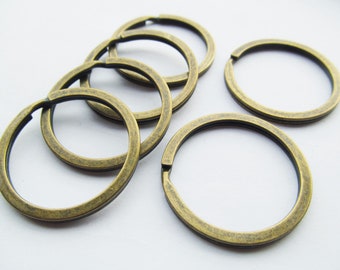 Large 35mm Good quality Silver tone/Antique Bronze Two Circle Key Chain Ring Connector Pendant Charm Finding,DIY Accessory Jewellery Making