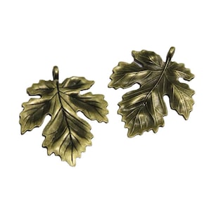 35mmx38mm KC Guld/Silverton/Antikbrons Filigran Lönnlöv Hänge Berlock/Finnande, DIY Tillbehör Smyckestillverkning