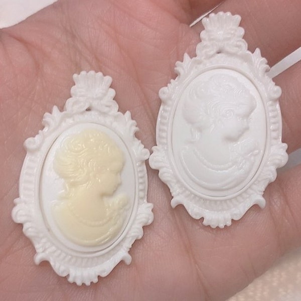 26.50mmx42.50mm Oval Flatback Resin Flower Frame WT 18mmx25mm Cameo Charm Finding,Brooch Setting,Decoration Kit,DIY Accessory Jewelry Making