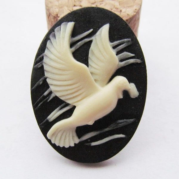 29mmx38.76mm Good Quality Oval Flatback Resin Bird Carrier Pigeon Dove Cabochon Charm Finding,DIY Accessory Jewelry Making,Cabochon Sticker