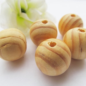 20mm rund unvollendete Ball natürliche Holz Spacer Beads Charm Feststellung, beraubt Holzperlen, DIY Zubehör