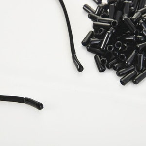 Black/Transparent Hair Headband Rubber Stopper Beads Charm Finding,DIY Accessory Jewellery Making,for 5mm Headband image 3