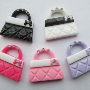 23mm Multicolor Flatback Resin Handbag Bag Cabochon Charm Finding,Phone Decoration Kit,DIY Accessory Jewelry Making