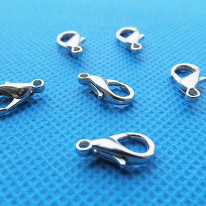7mmx12mm Silver tone/Antique Bronze/Golden/Silver Plated  Lobster Clasps Hooks Connector Charm Finding DIY Accessory Jewellery  Making