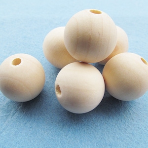 Gute Qualität 22 mm unfertigen runden Ball natürliche Holz Spacer Perlen Anhänger zu finden, DIY Zubehör Schmuck machen