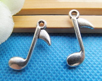 13mmx23mm Antique Silver tone Music Note Connector Pendant Charm/Finding,Bracelet Charm,Necklace Pendant,DIY Accessory Jewelry Making