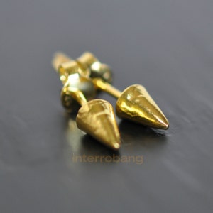 Men&#39;s stud earrings, devil&#39;s horn stud earrings, men&#39;s earrings, small stud earrings, gold stud earrings, sterling silver post stud earrings