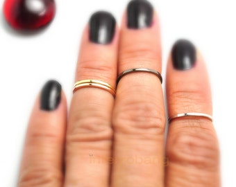 Midi ring, ethereal frost midi ring, sterling silver mid ring, midi ring set, simple thin ring