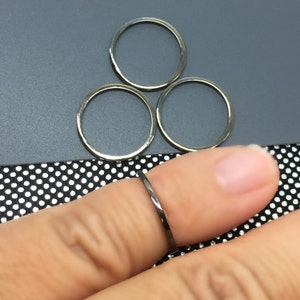 Black renegade midi ring, black gold midi ring, midi ring set, thin ring, black gold ring, gold midi ring, sterling silver ring, size 2