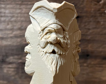 Woodcarvers study stick study casting