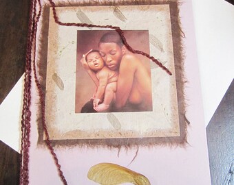 Treasured - handmade card honoring motherhood, baby, Rumi, Geddes, mother, textures, inspiration, pregnancy, mother, birth, maternity