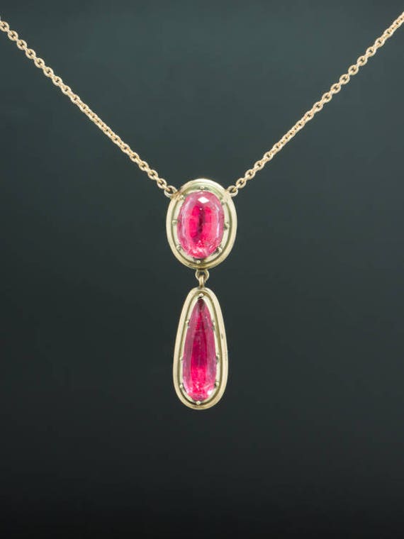 Victorian Rare Natural Pink Topaz Glorious Drop Pe
