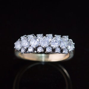 Vintage Diamant Halb Eternity Sparkling Ring