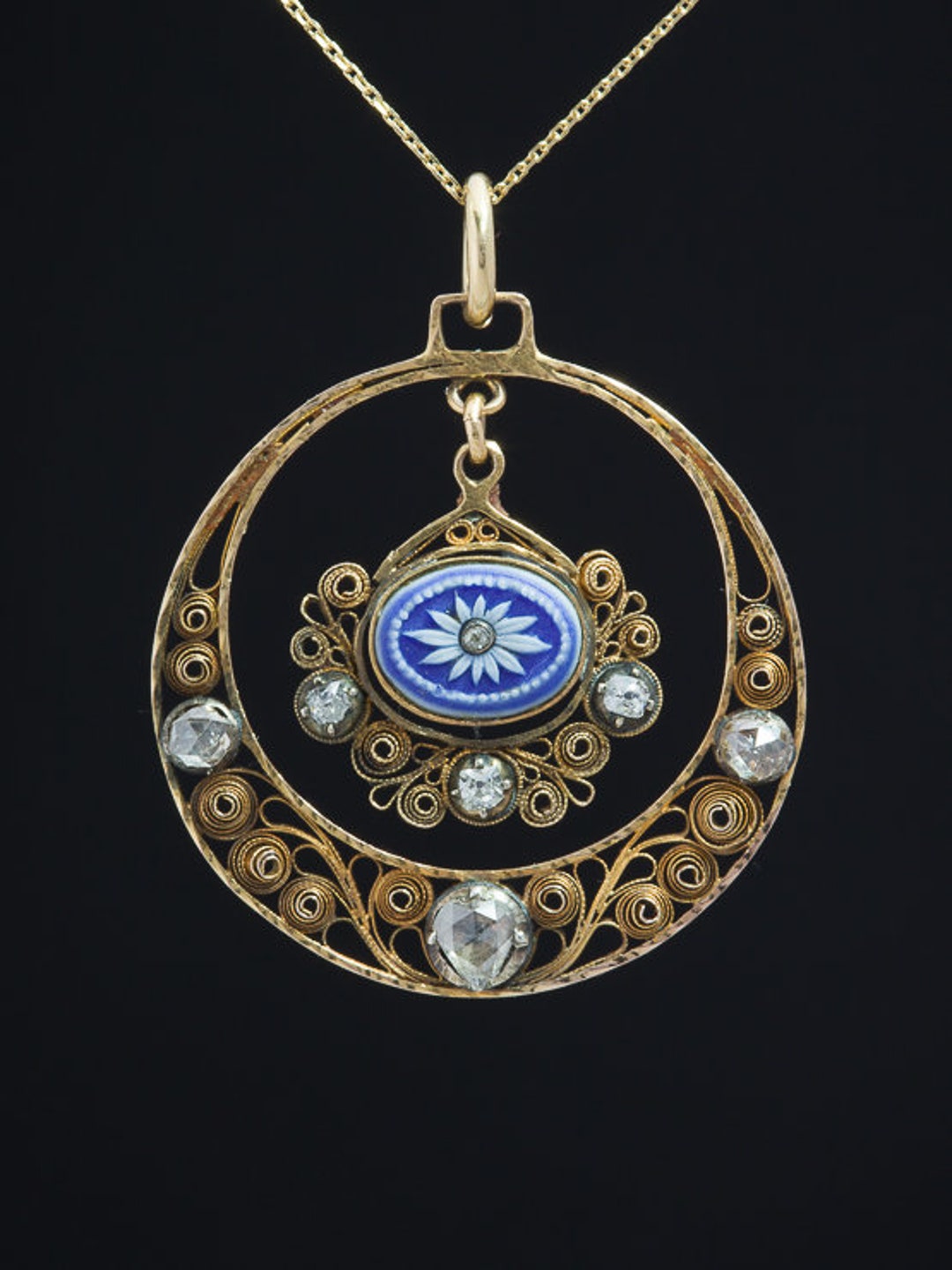 Magnifiques Boutons De Manchette En Or Jaune 15 Carats Avec Intailles Wedgwood, Style édouardien Vers 1900 - Vintage Et élégant