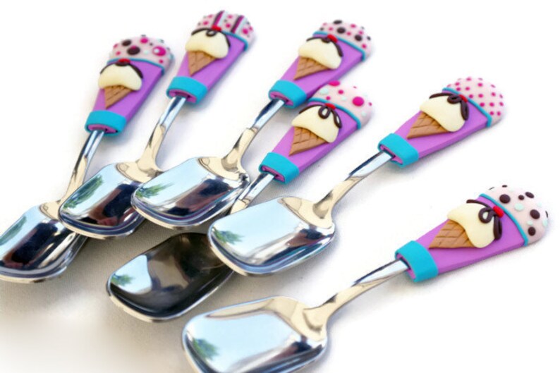 Ice Cream Spoons set Handmade spoons Serving Cutlery set Etsy
