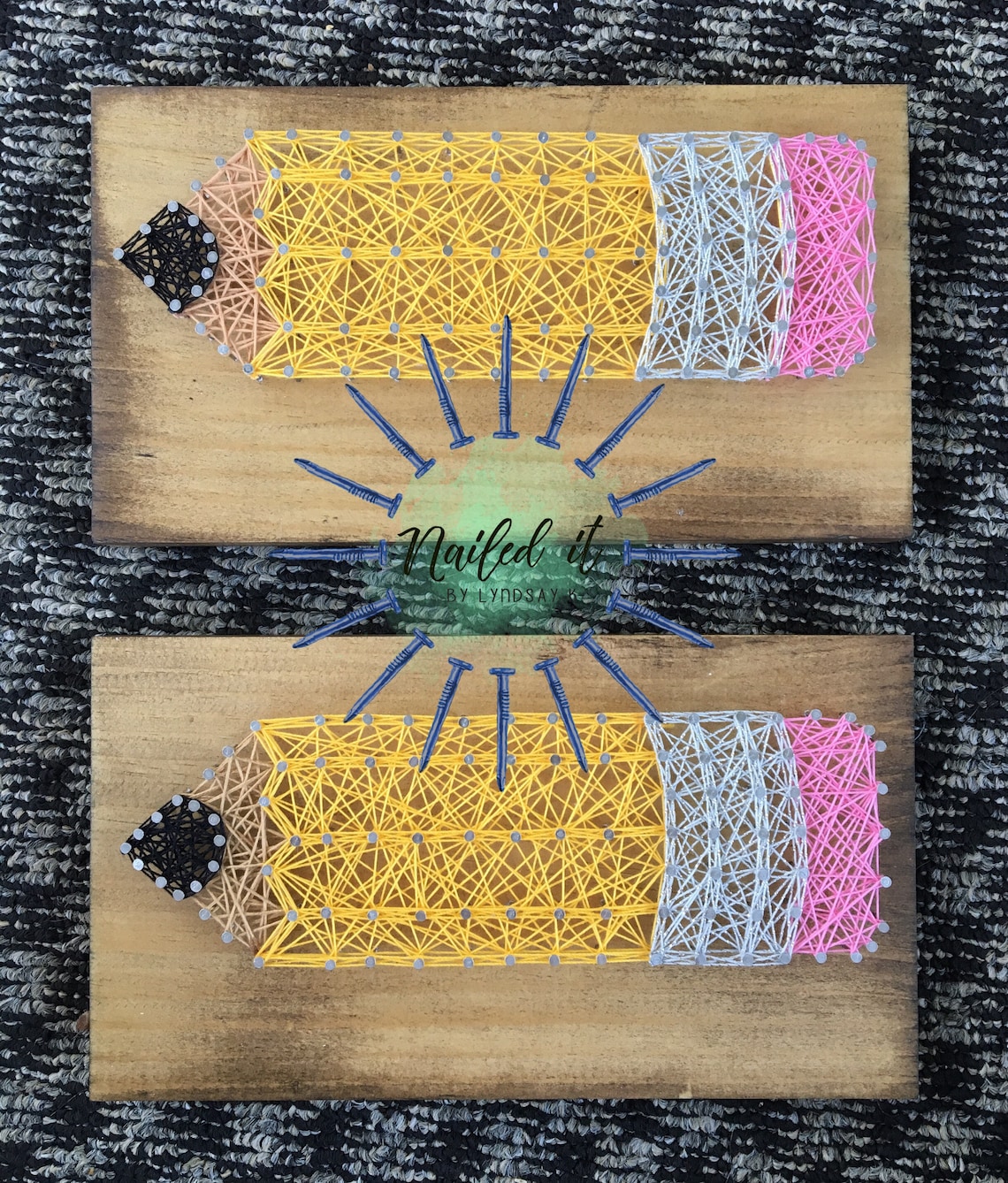 MADE TO ORDER Pencil string art pencil teacher gift end of | Etsy