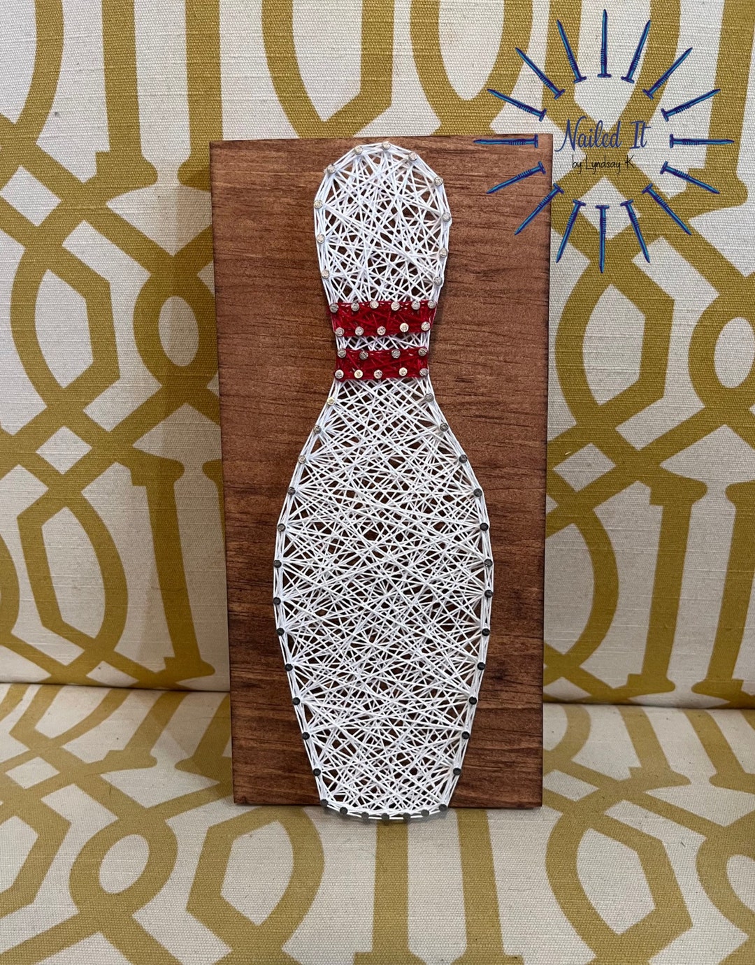 Bowling Pin, String Art, Bowling Enthusiast, Pro Bowler, Strike