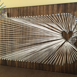 State string art, custom state, home decor, location art, nail and string art, newly wed gift, gift for friend, new home gift, moving gift