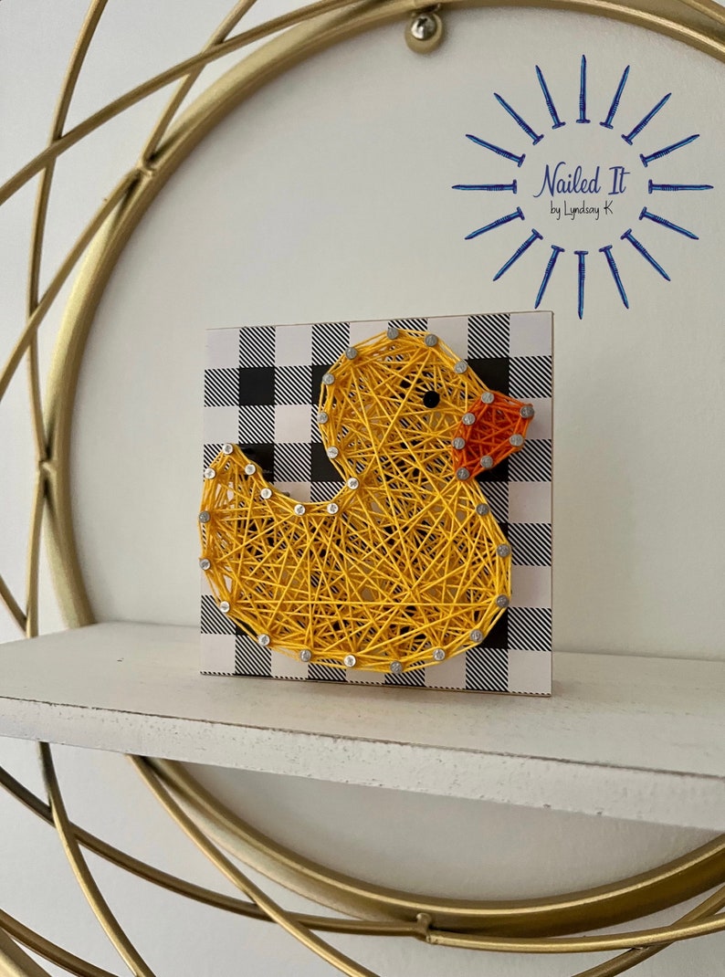 Duck String Art, Bathroom Art, Cute Sign, Rubber Ducky, Unique Bathroom ...