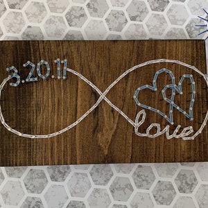 Infinity Love Sign, wedding gifts, anniversary gifts, wedding date, love, string art, gift for wife, gift for husband