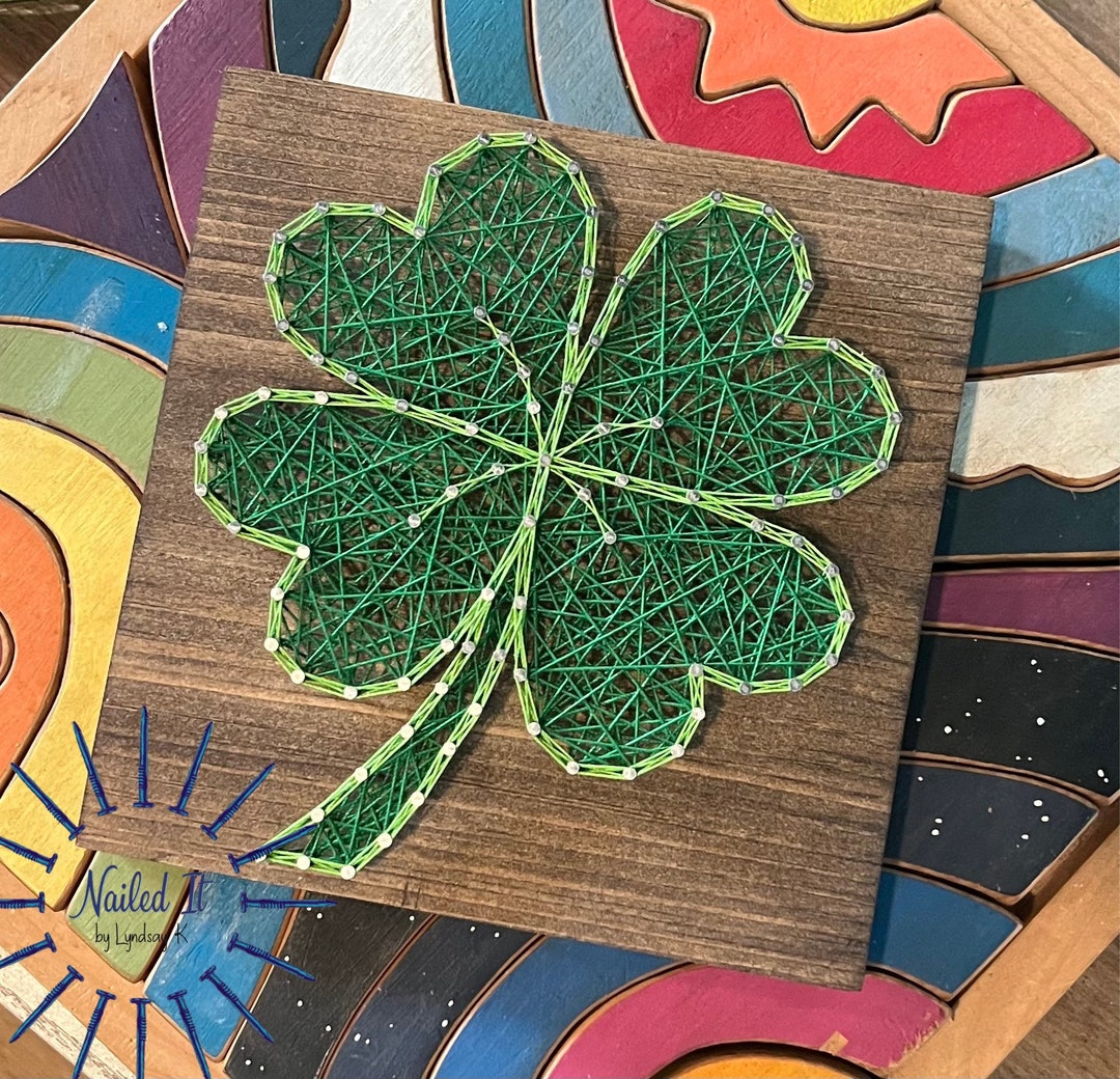 Shamrock String Art, 4 Leaf Clover, St. Patricks Day Decor, Irish ...