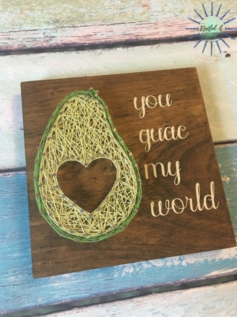 MADE TO ORDER Avocado string art You Guac My World avocado Etsy