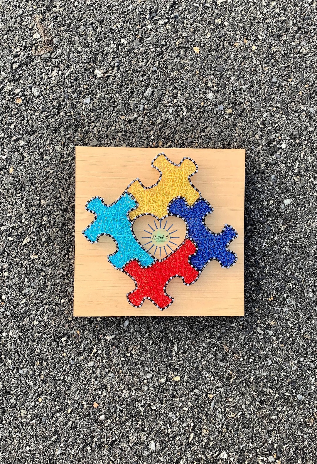 Autism Puzzle String Art Sign, Autism Awareness, Autism String Art ...