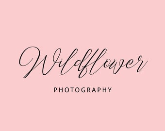 Simple Feminine Minimalist Logo Design | Semi-Custom Premade Logotype | Modern Natural Luxury Boutique Brand, Stylish Photography Design