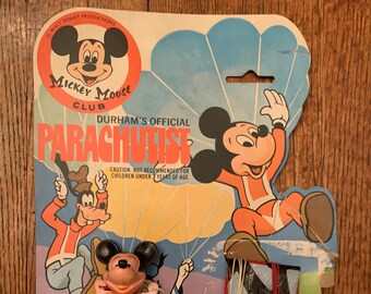 Vintage Mickey Mouse Club Parachutist Toy
