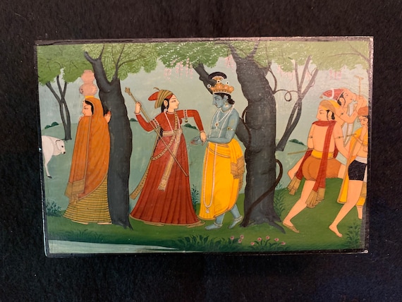 Vintage Hand Painted Wood Box - image 1