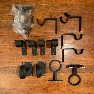 Vintage Iron Curtain Rod brackets