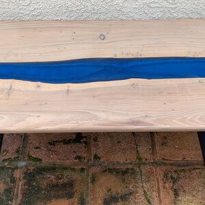 Contemporary Resin and Wood Coffee Table