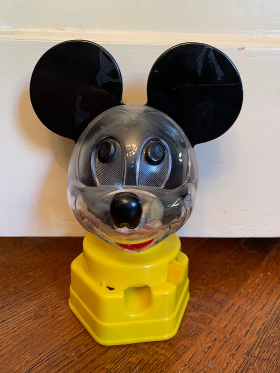 Vintage Mickey Mouse Plastic Gum Ball Dispenser - Etsy