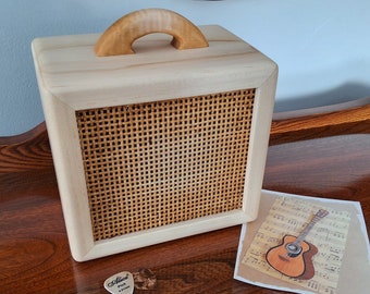 Wood Urns, Guitar Player Urn, Musician Urn, 7 1/4" x 4 3/4" x 6 3/4" (115 cu.") Handmade in Maple, One Of A Kind