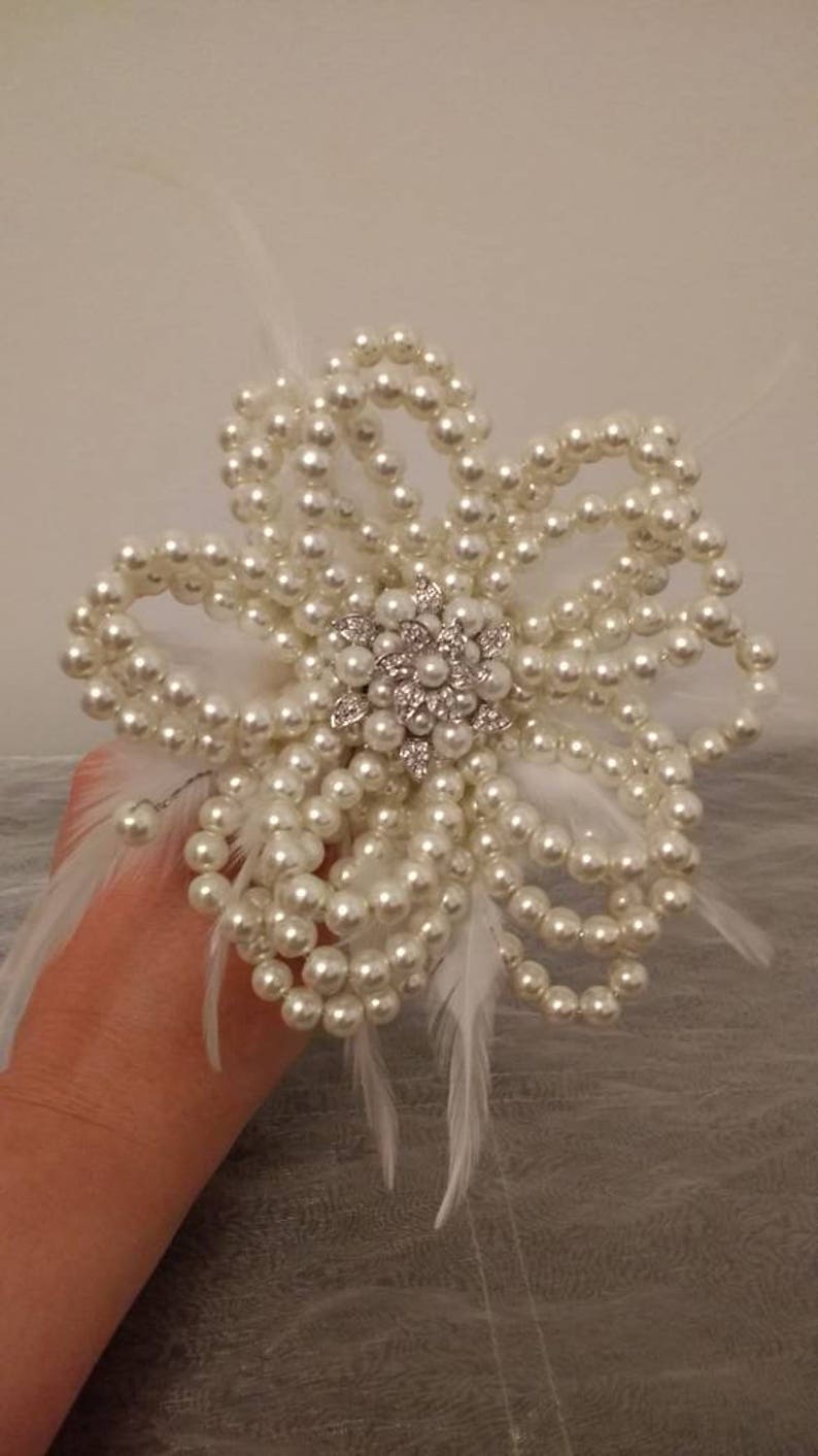 Wedding Bouquet. Flower Girl/junior Bridesmaid Pearl Bouquet. Etsy