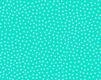 NEW>> COTTON FABRIC Turquoise Freckle Dot (by the metre | half metre | fat quarter) Andover Collection