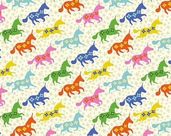 Galloping Unicorns Cotton Fabric | 'Forever Magic' Print