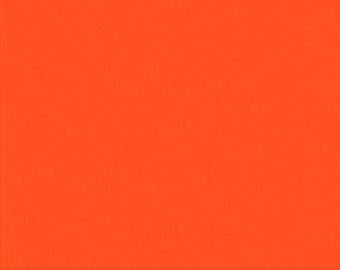100% Pure Quality Cotton Fabric - Bright Orange - Makower Spectrum 110cm wide