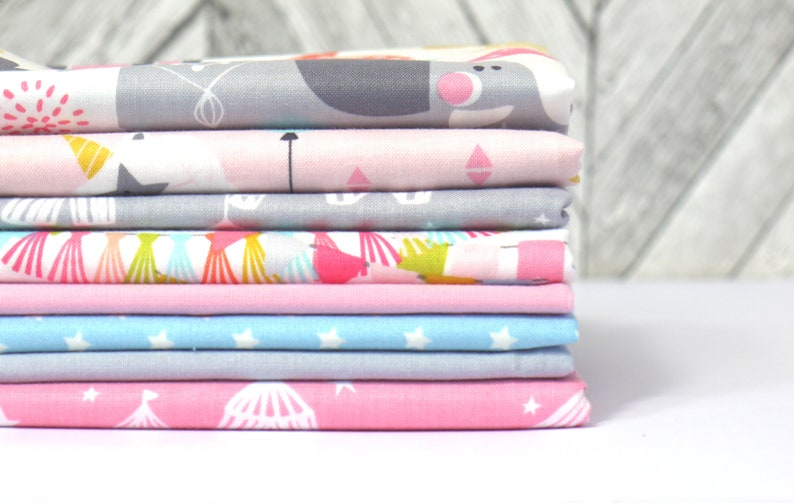 Fat Quarter Half Metre FABRIC BUNDLE Calliope Pink x 8 choice of bundle size
