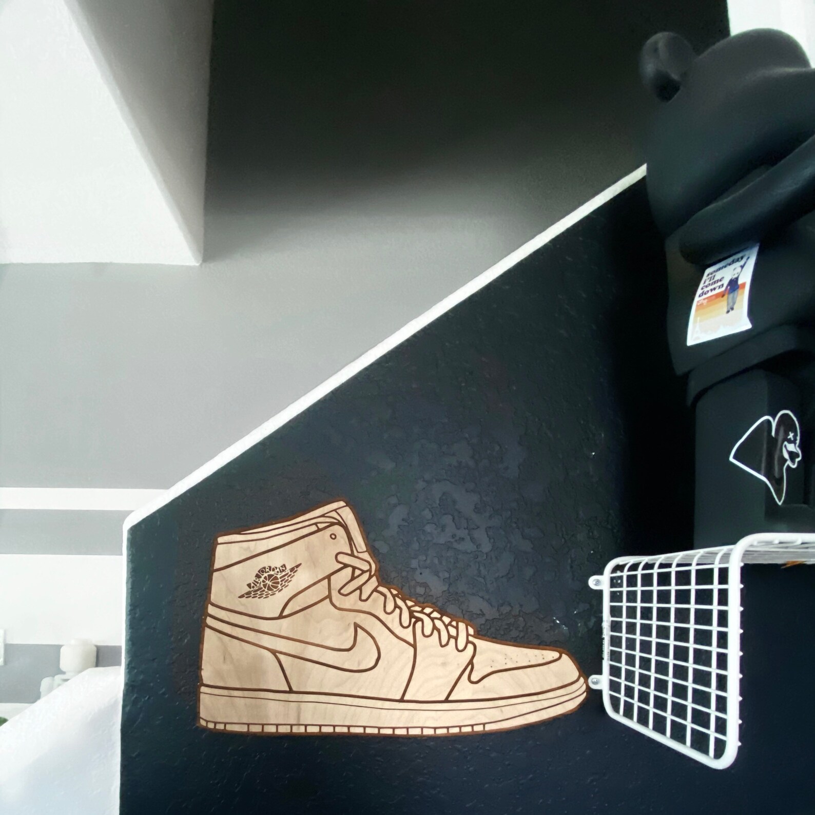 Wooden Jordan Air 1 Engraved Wall Hanging Etsy