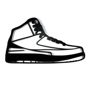 Inspired Nike Jordan Air 2 Silhouette Wall Art 3D printed Sneaker Head Gift for Him