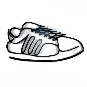 Inspired Adidas Superstar Line Art Silhouette Wall Piece 3D printed Sneaker Head Gift for Him