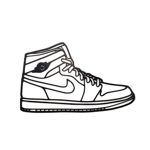air jordan 1 white with black outline