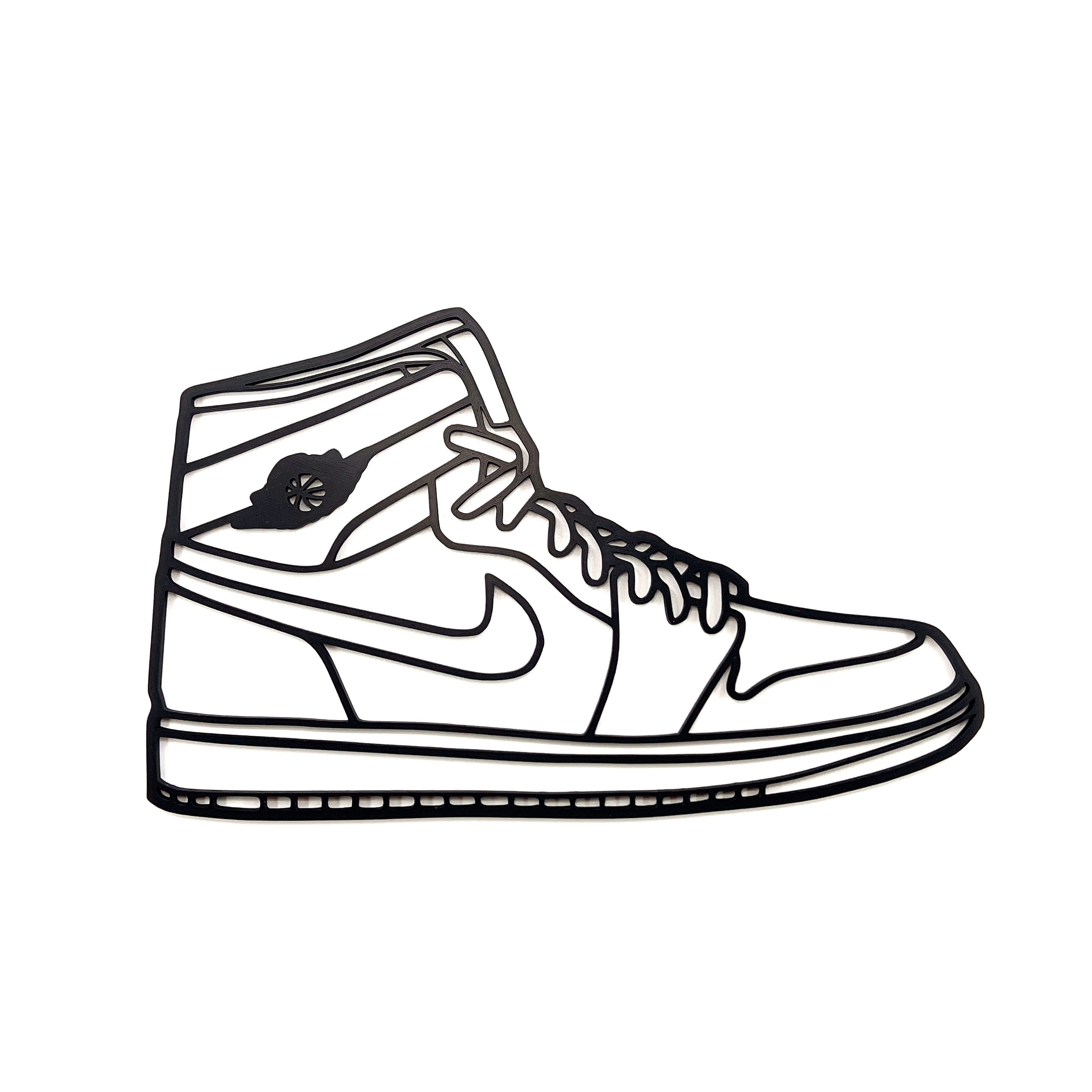 black and white jordan 1 drawing