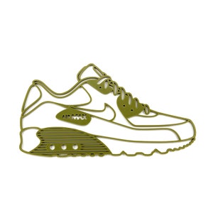 Geïnspireerd Nike Air Max 90 silhouet Wall Art 3D gedrukte sneaker hoofd cadeau voor hem