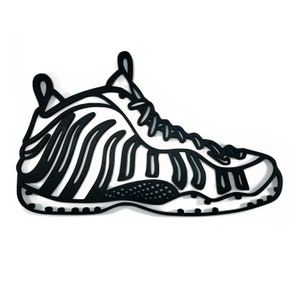 Inspired Nike Air Foamposite 1 Silhouette Wall Art 3D printed Sneaker Head Gift for Him