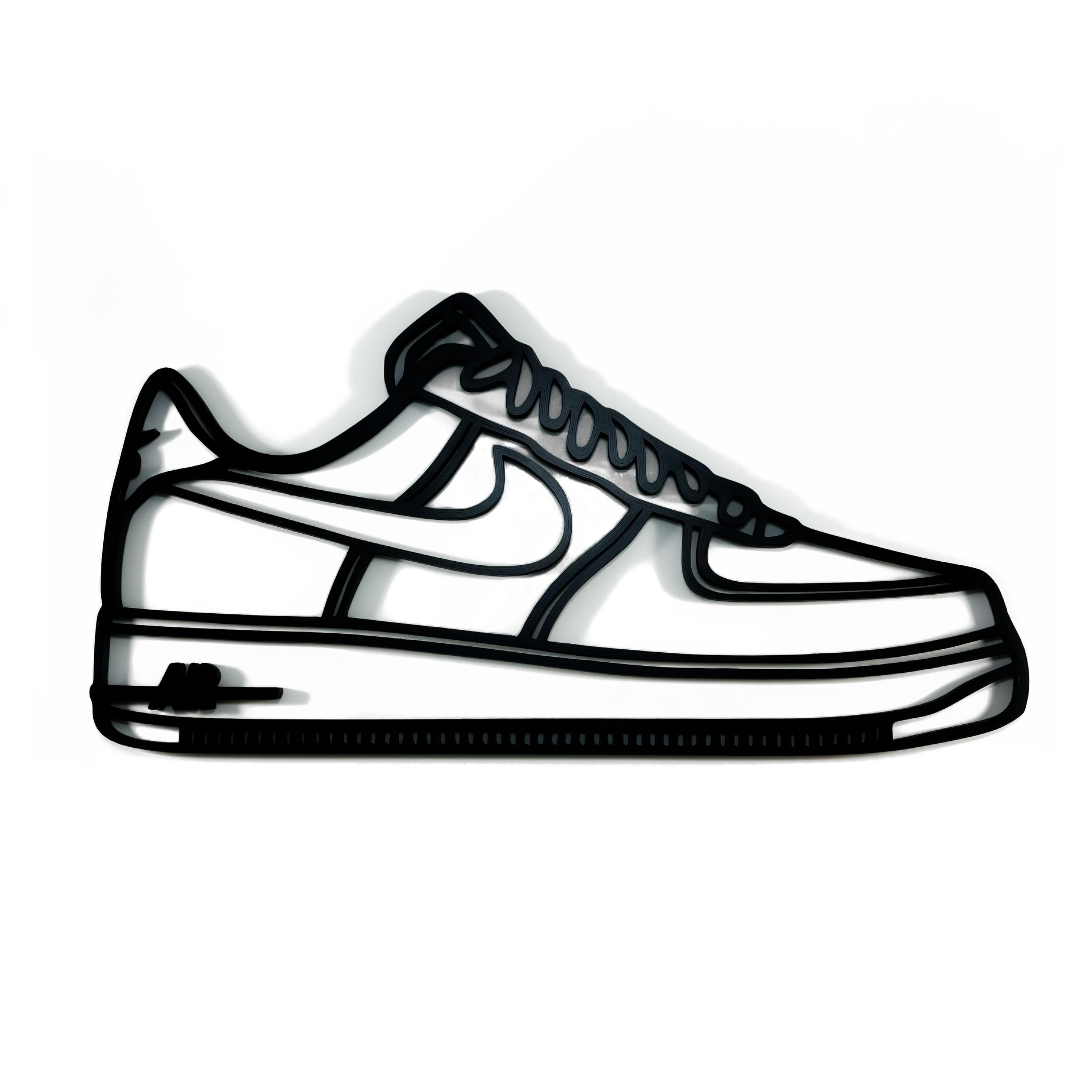 Inspired Nike Air Force 1 Silhouette Wall Art 3D Printed | Etsy Australia